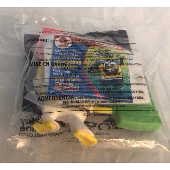 SPONGEBOB SQUAREPANTS Karate Collectible McDonalds Toy #2 Action Figure 2012 - Picture 3 of 3